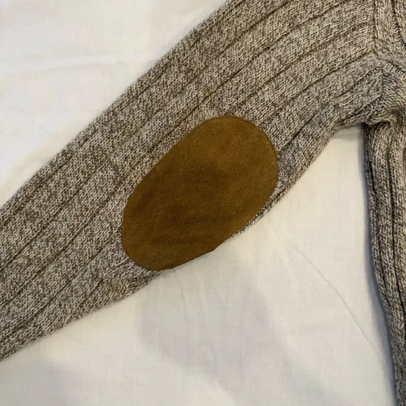 Orvis Men's Sweater with Tan Suede Patches
